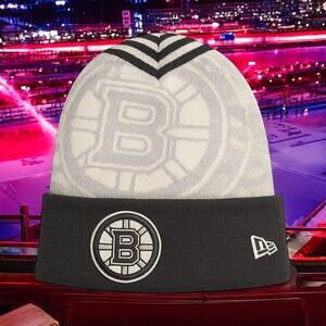 New Era Boston Bruins Knit Beanie Cap Cuff Skull Hat NHL Ice Hockey Pastrnak